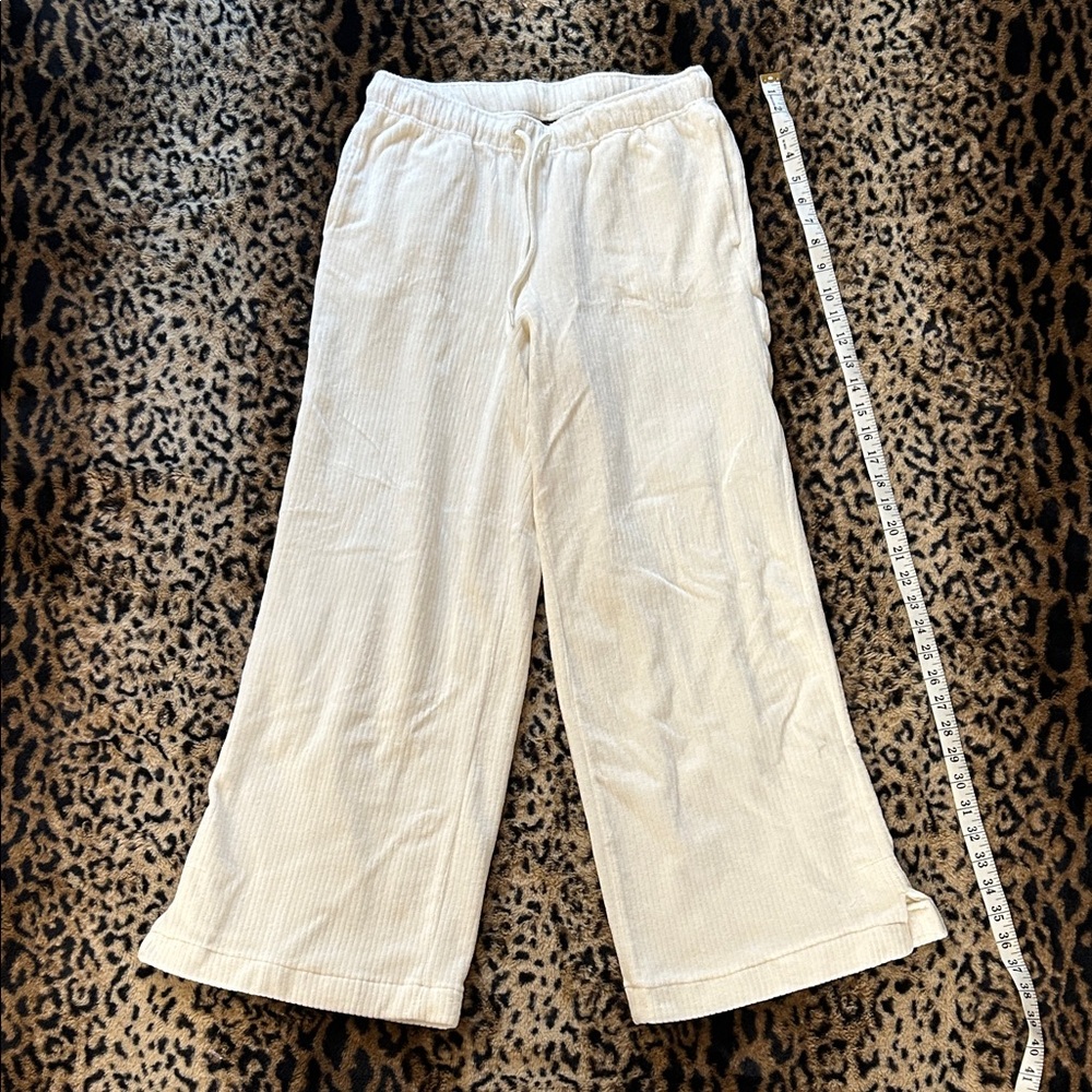 Cozy Cream Ribbed Pants